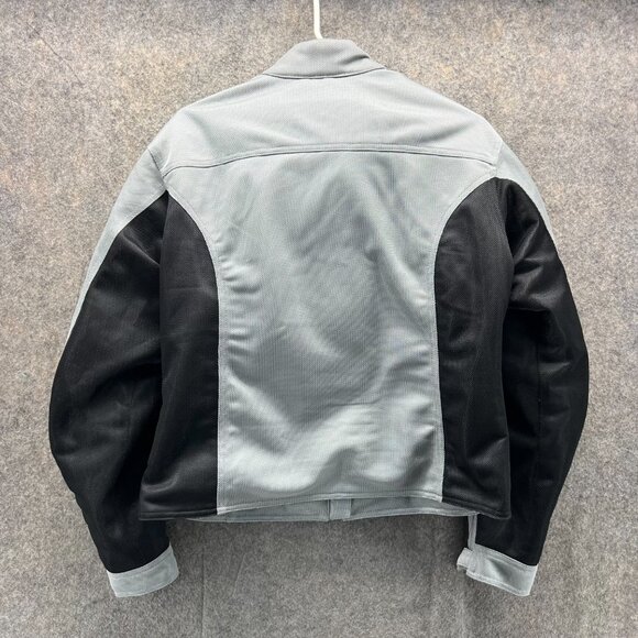 First Gear Motorcycle Jacket Women XL Mesh Vented Mesh Gray Shoulder Elbow Pads - Picture 10 of 13